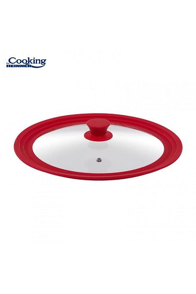 Heinner Heinner HR-AER-28D32R glass lid with silicone rim adjustable in 3 sizes 28/30/32 cm