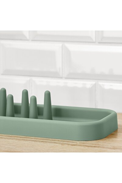 IKEA ST MLING Dish Drainer Light Grey-Green 48x15x11 cm IKEA Stackable & Space-Saving