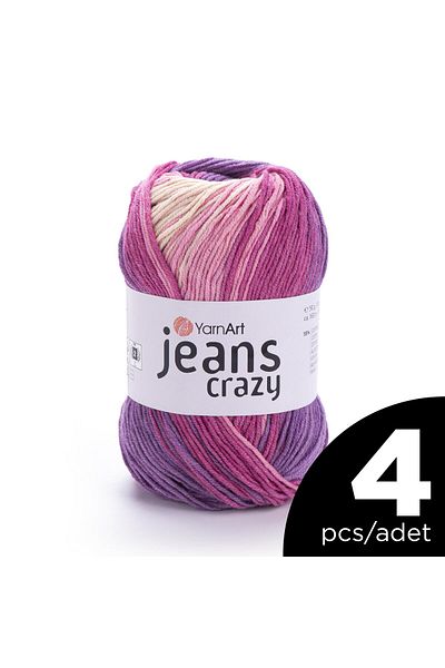 Yarnart Jeans Crazy - Ebruli - 8206 - 4 Pcs