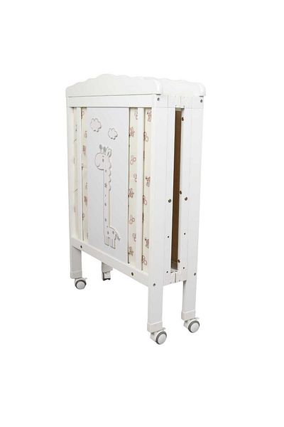 Generic Foldable Wooden Baby Bed With Mosquito Net - Giraffe Design 120 X 60 Cm