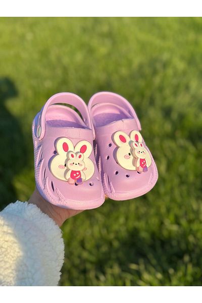 Bold Boutique Papuci pentru copii cu figurine mobile, talpă anti-alunecare, papuci pentru piscină pe plajă