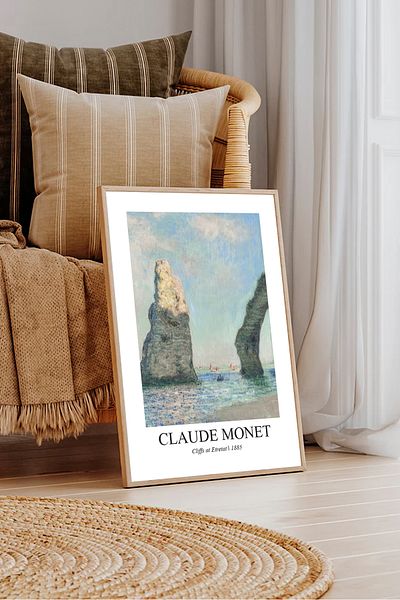 Dekorsiahome Ένα τεμάχιο ζωγραφική με ξύλινο πλαίσιο Claudemonettk0020