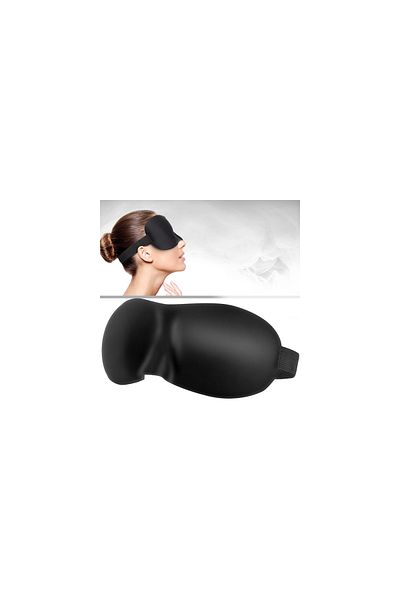 waya Masca de Dormit, 3D, WAYA, Reglabila, 100% lumina blocata, Negru
