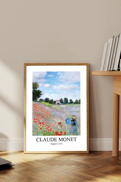 Dekorsiahome Ένα τεμάχιο ζωγραφική με ξύλινο πλαίσιο Claudemonettk0010