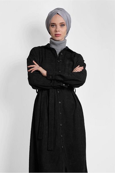 Alvina Velvet Corner Button Tunic 40301