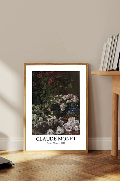 Dekorsiahome Ένα τεμάχιο ζωγραφική με ξύλινο πλαίσιο Claudemonettk0006