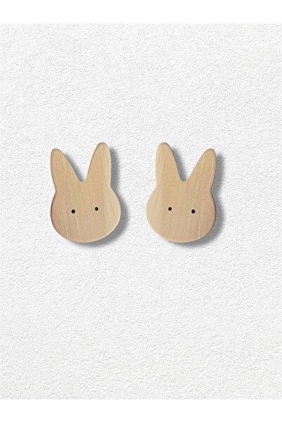 afralya home bebeluși camera copiilor mâner din lemn cu ureche de iepure, sertar din lemn de iepure din 2 piese, comodă, mâner dulap