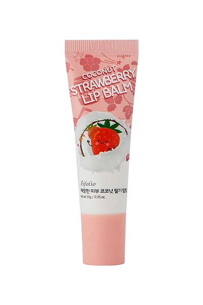 Esfolio Lip Balm with Coconut and Strawberry Coconut Strawberry Lip Balm