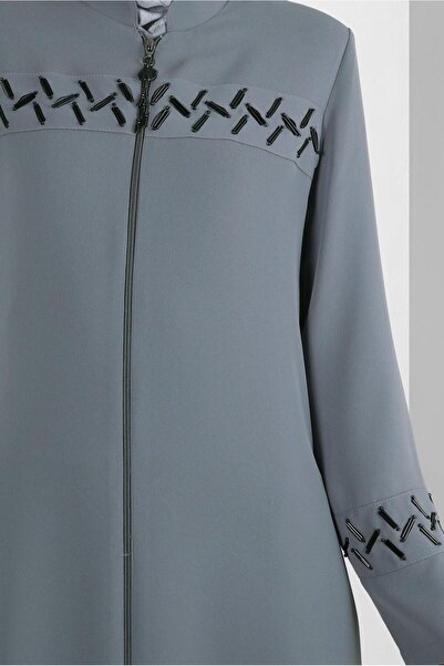 Alvina BEAD DETAIL ZIPPERED COAT 10724