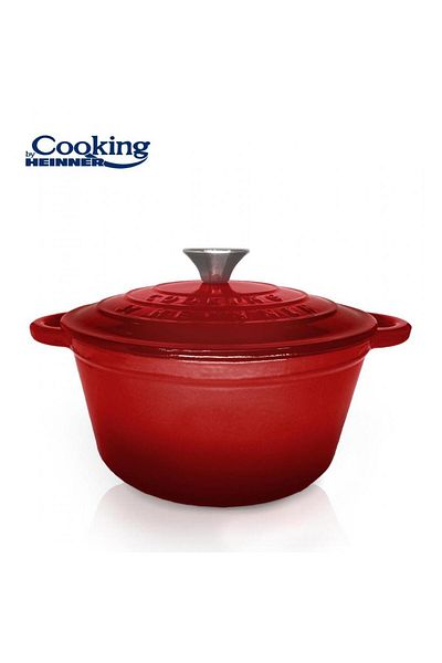 Heinner Heinner HR-KN-SM4 semi-pot, RED LINE, cast iron + lid, 4L, 24 x 11.5 cm