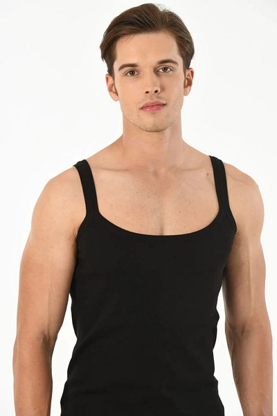 Mfö Life İç Giyim 5 Pieces Ribbed Thin Strap Double Bias Men's Athlete 1St Quality Made from 100% Cotton Yarns.