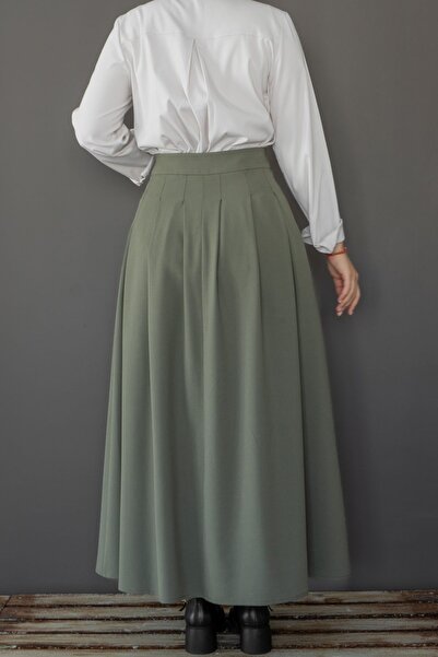 hrmonny PLEATED LONG FLARED SKIRT