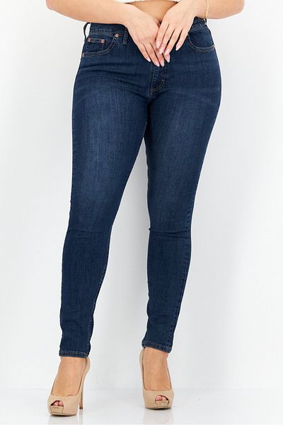 French Connection Women Skinny Fit Plain Stretchable Jeans, Blue
