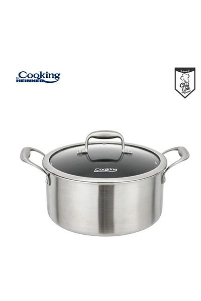 Heinner Stainless steel casserole with lid Heinner HR-MRK-28, 28 x 13 cm, 7 L