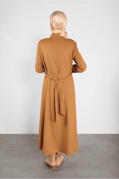 Alvina BELİ KUŞAKLI KAŞE MANTO 90116