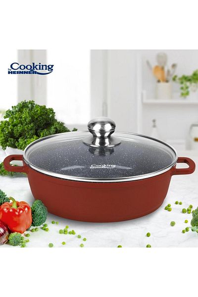 Heinner HEINNER CALABRIA saucepan with lid, 36 x 9.5cm, 8.8L, aluminum (Brown)