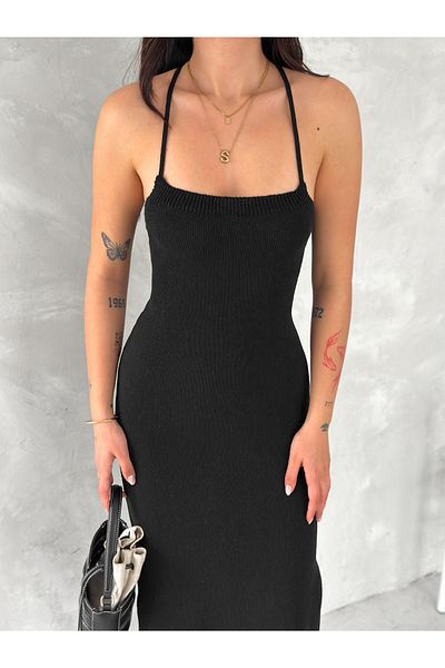 Fanori Woman ROCHIE DE TRICOT DE MĂRIME STANDARD PENTRU FEMEI CU CUREA DE FRĂȚĂ DECOLTEAT DETALIE