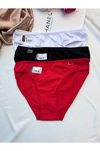 Tutku 3 Pack Solid Color Elastane Panties