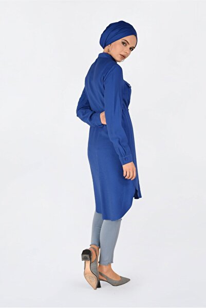Alvina Buttoned Tunic with Button with Waist 4703
