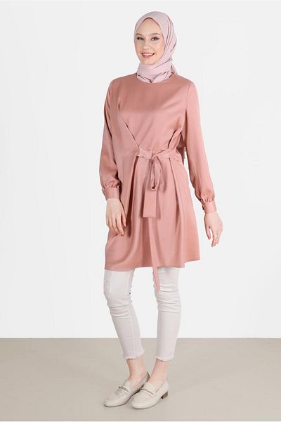 Alvina TIE-DETAIL TUNIC WITH ZIPPER ON THE BACK 42585
