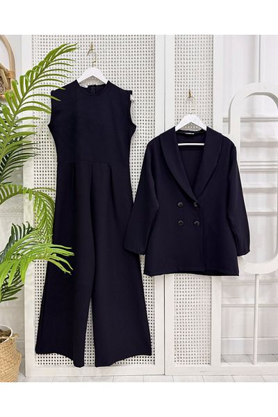 onix Livoni Jacket Jumpsuit Set (Black)
