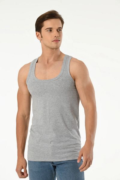 Mfö Life İç Giyim 6 Pieces Classic Strappy Combed Cotton Men's Undershirt 1St Quality Made from 100% Cotton Yarns.