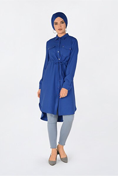 Alvina Buttoned Tunic with Button with Waist 4703
