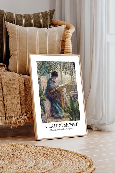 Dekorsiahome Ένα τεμάχιο ζωγραφική με ξύλινο πλαίσιο Claudemonettk0010