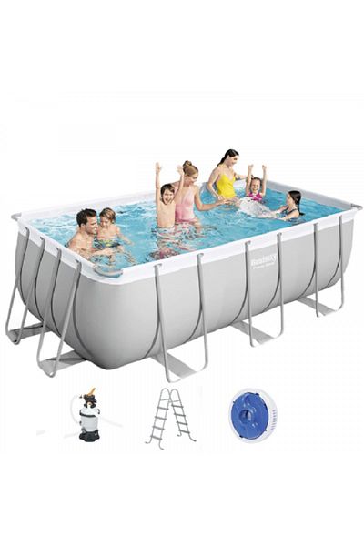 BESTWAY Rectangular Family Pool with Filter and Ladder - 4 2 1.22 meters