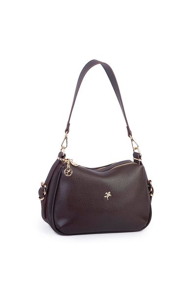 Nas Bag Geantă de umăr și crossbody pentru femei Design elegant cu mai multe compartimente (28x18 cm) Cafea Lopez