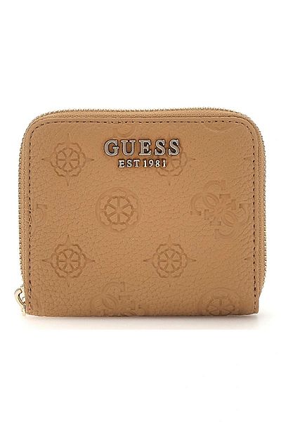 Guess Women's Beige Cresidia Small Zipper Wallet