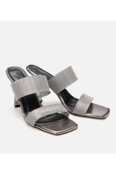 Hotiç Γυναικείες παντόφλες με τακούνι Platinum Glitter