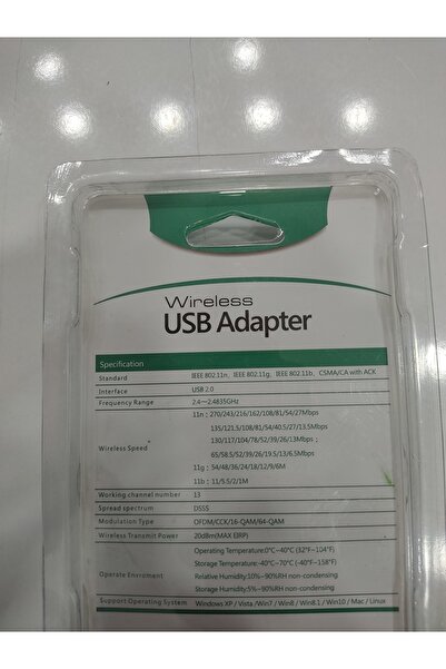 OEMMM 300 Mbps USB 2.0 Mini Antenli Wifi Adaptörü 802.11N / G/b Kablosuz Alıcı