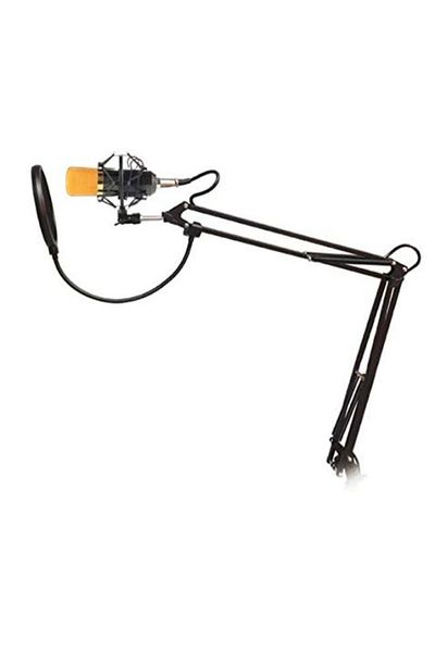 COOYA Professional Condenser Audio Streaming Ki, with Sound Card, Boom Arm, Shock Mount, BM700 Mic(Black)