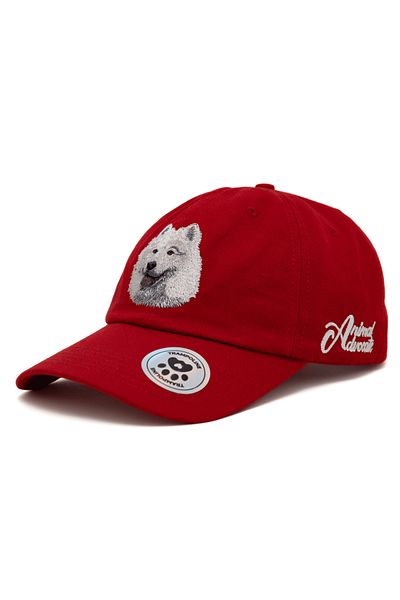 Trampoline Samoyed Dog Embroidered Hat - Animal Figured Hat