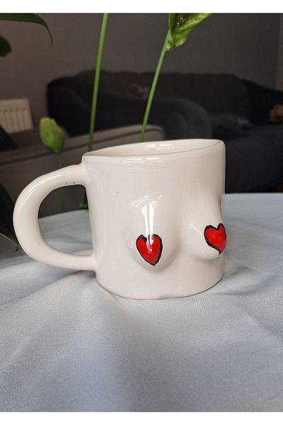 Gonulella Mammary Mug Breasted Mug - Breast Mug / Chest Ceramic Mug