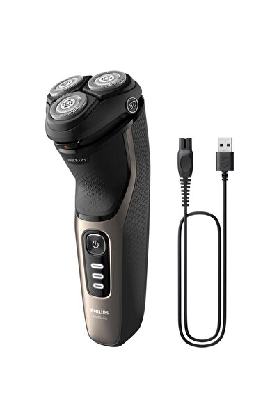 Philips Ξυριστική μηχανή Philips Series 3000 S3242/12, για υγρή και στεγνή χρήση, ασύρματη