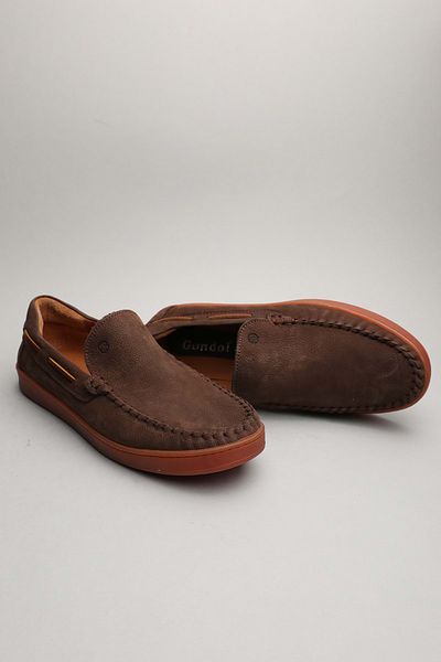Gondol حذاء لوفر كلاسيكي من الجلد الطبيعي للرجال باللون البني Nubuck 41 ttx.60156