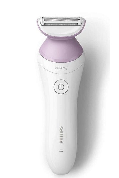 Philips Philips Women's Electric Shaver Series 6000 BRL136/00, Wet&Dry, 4 Accessories (White/Pink)