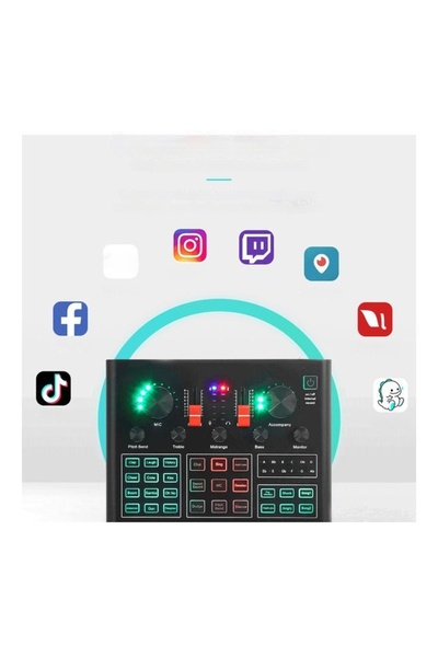 COOYA Podcast Equipment Bundle, BM-800, Voice Changer, Live Sound Card Audio Interface for Vlog(AM100-V8)