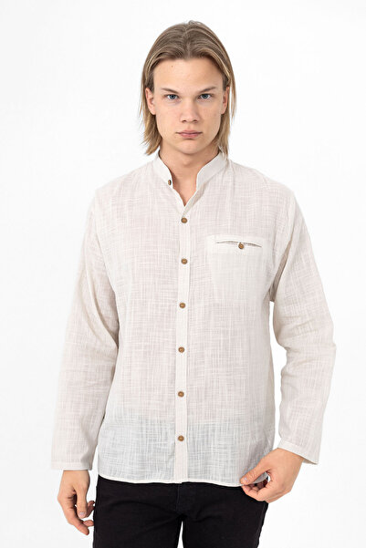 TCT TEKSTİL ЧОЛОВІЧА СОРОЧКА З ДОВГИМИ РУКАВАМИ І КОМИРОМ-4550