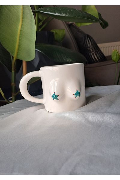 Gonulella Mammary Mug Breasted Mug - Breast Mug / Chest Ceramic Mug