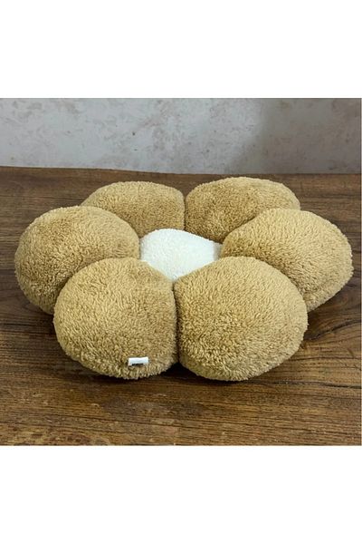 Özgüner Oyuncak Daisy Design Plush Throw Pillow Cushion for Living Room and Bedroom
