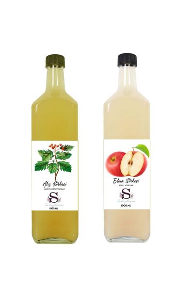 Süheylaana Doğal Alıç Sirkesi 1000 Ml Ve Elma Sirkesi 1000 Ml