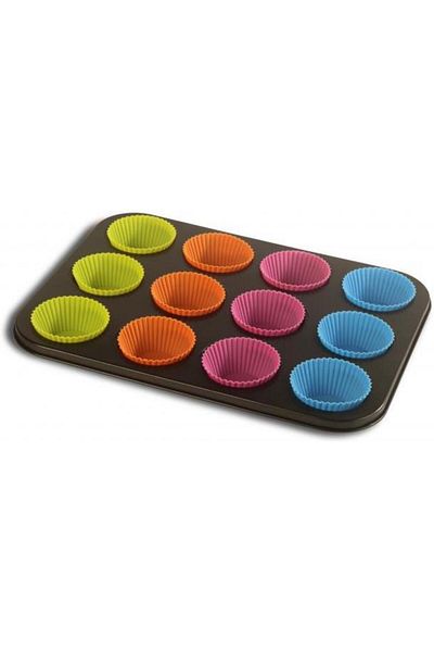 vanora Tava Briose cu 12 forme de silicon Vanora VN-SL-3001A