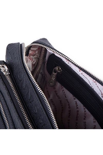 Nas Bag Geantă Daily Multi-Compartment 26 cm x 17 cm Negru în relief