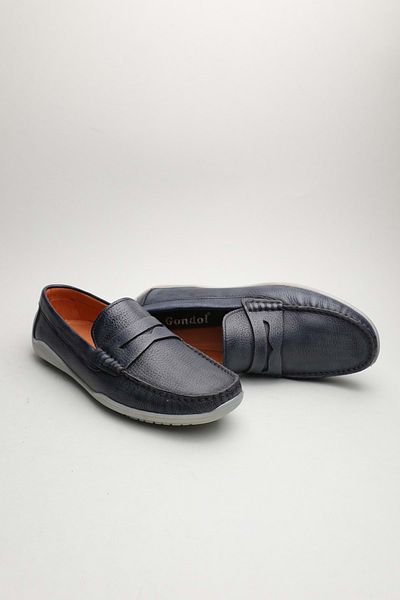 Gondol Ανδρικό Γνήσιο Δέρμα Classic Loafer Navy Blue 40 Ttx.60152