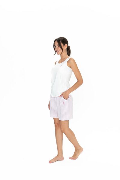 U.S. Polo Assn. U.S. Polo Assn. Women's Strappy Shorts Summer Pajama Set - Bnnto20H02I1J