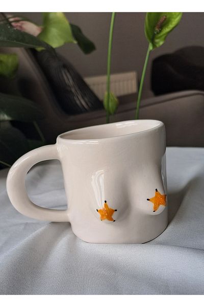Gonulella Mammary Mug Breasted Mug - Breast Mug / Chest Ceramic Mug