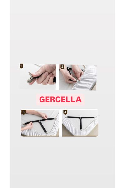 GERCELLA Elastic Triangle Sheet & Black Dekan, Tightener & Short Type Cover